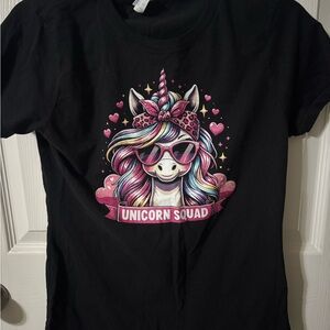 Unicorn Squad Black Kids T-Shirt
